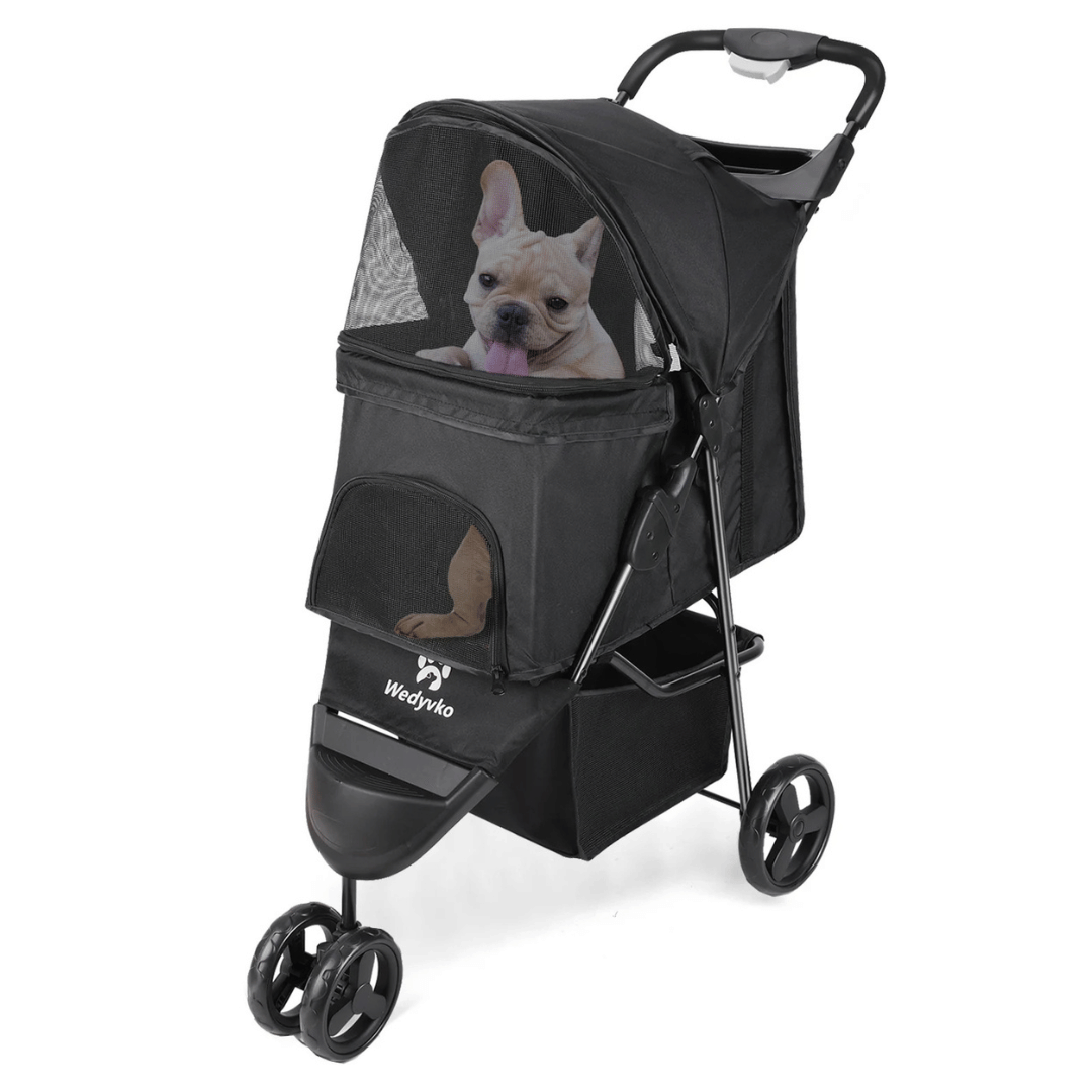 Pet Stroller Lightweight Large Storage Compartment