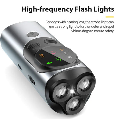 Portable Dog Trainer Ultrasonic Bark Control Flashlight