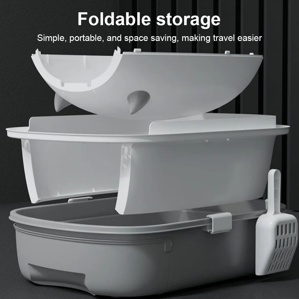 Cat Litter Box Sliding Door Easy Clean