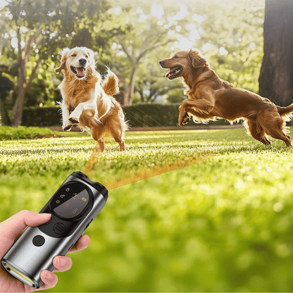 Portable Dog Trainer Ultrasonic Bark Control Flashlight