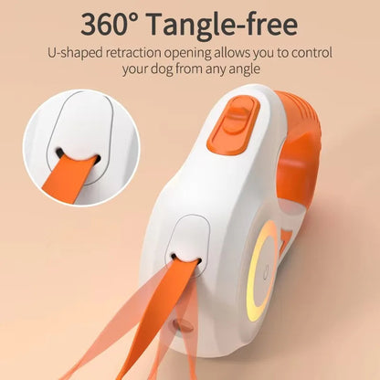 Adjustable Pet Leash With Flashlight Comfort Grip
