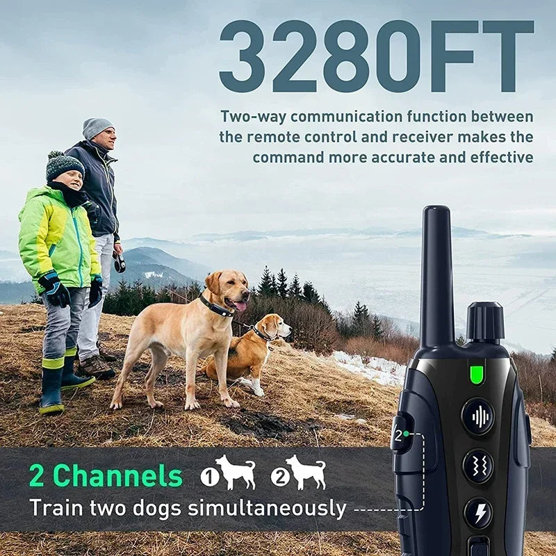 Waterproof Dog Training Collar Remote Long Range