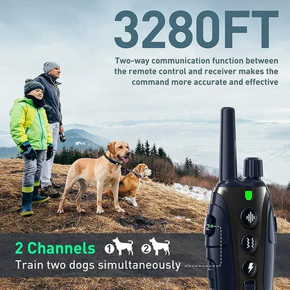 Waterproof Dog Training Collar Remote Long Range