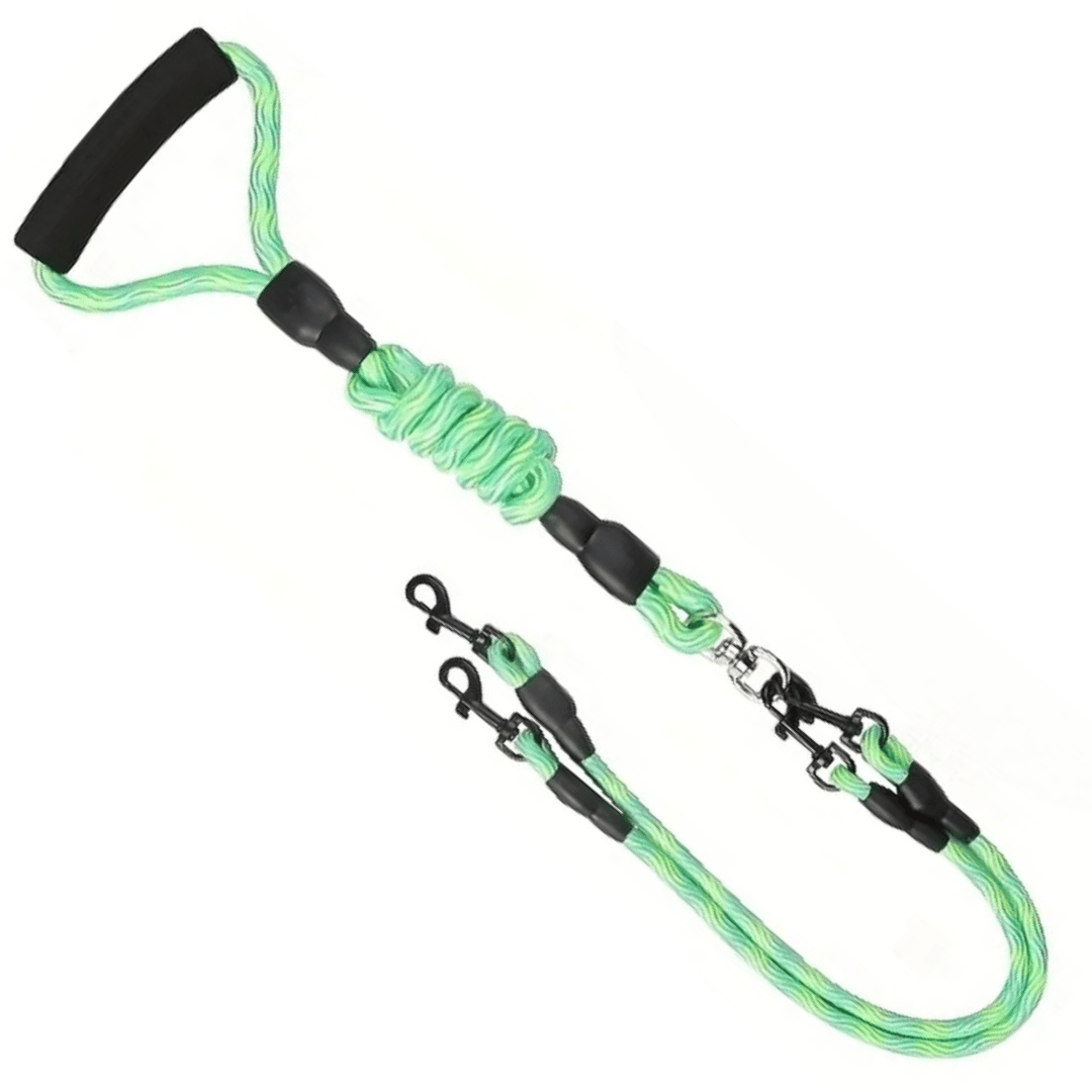 Dual Dog Leash Tangle Swivel Comfort Grip