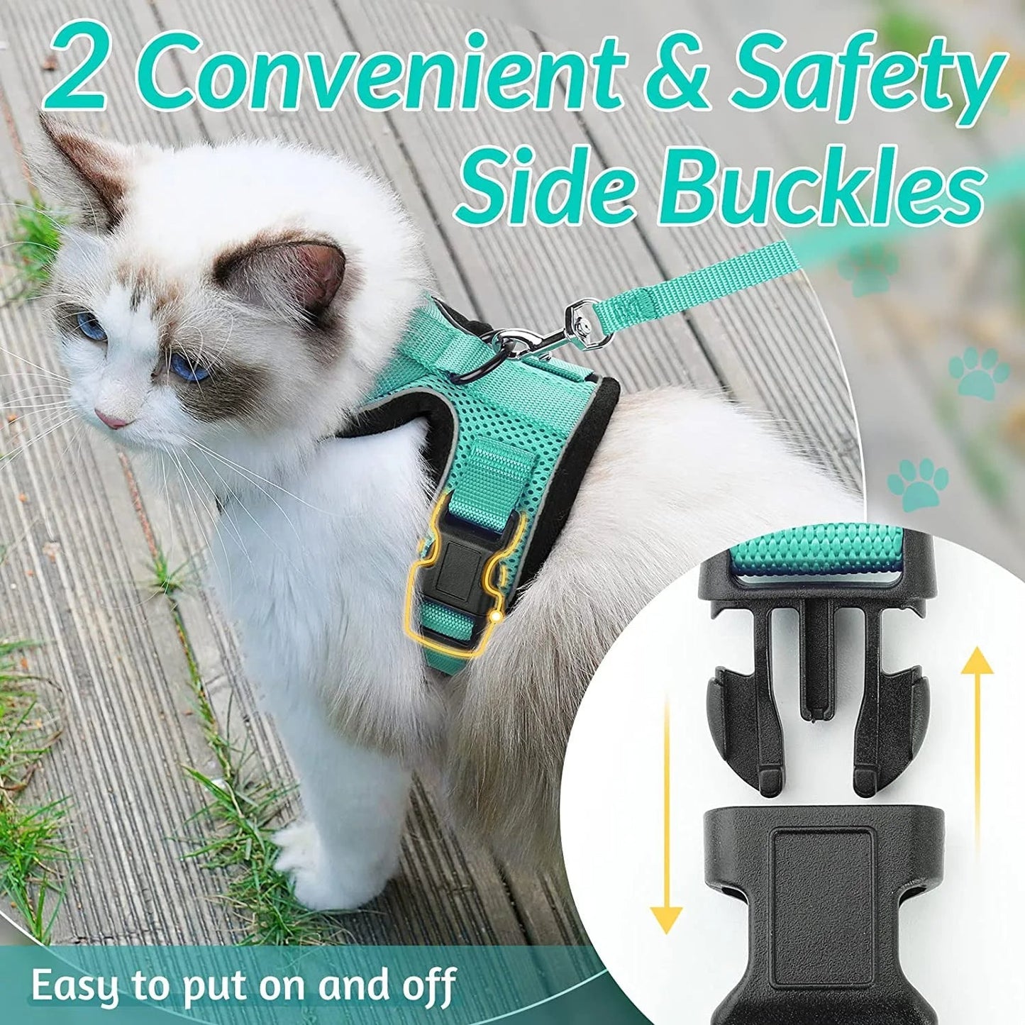 Cat Harness Leash Set Breathable Comfortable