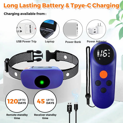 Waterproof Dog Training Collar Long Range Sound Vibration