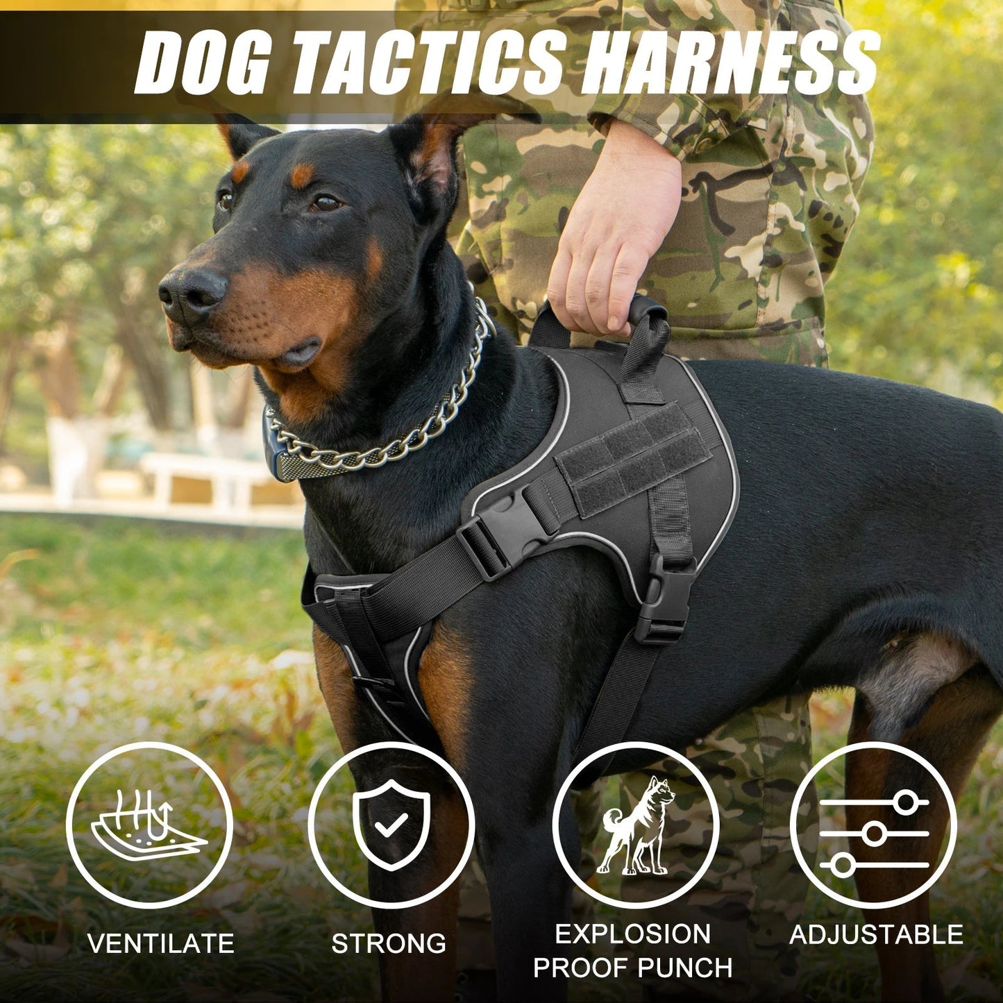 Durable Dog Training Vest Heavy Duty Harness