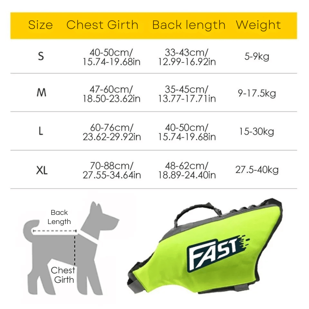Dog Life Jacket Swimming Vest