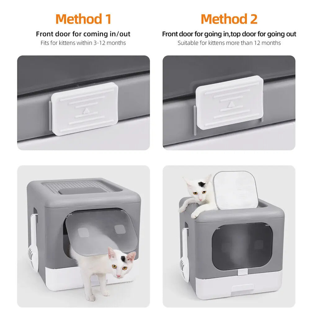 Hidden Cat Litter Box Easy Clean Removable Tray