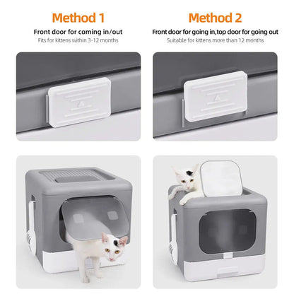 Hidden Cat Litter Box Easy Clean Removable Tray