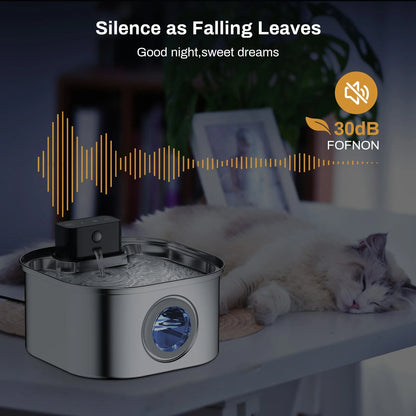 Automatic Pet Water Fountain Silent USB Powered