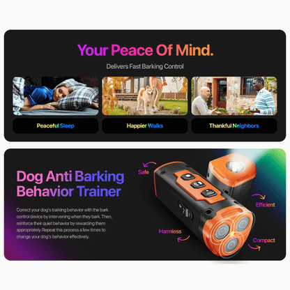 Portable Dog Trainer Ultrasonic Sound Flashing Light