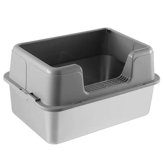 Large Covered Cat Litter Box Metal Pan Included - Pupporia