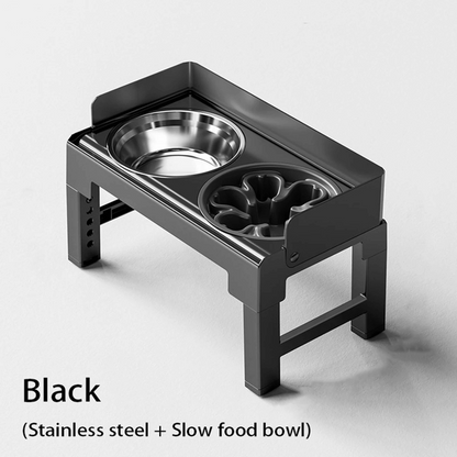 Stainless Steel Elevated Pet Feeder Slow Feed Bowl