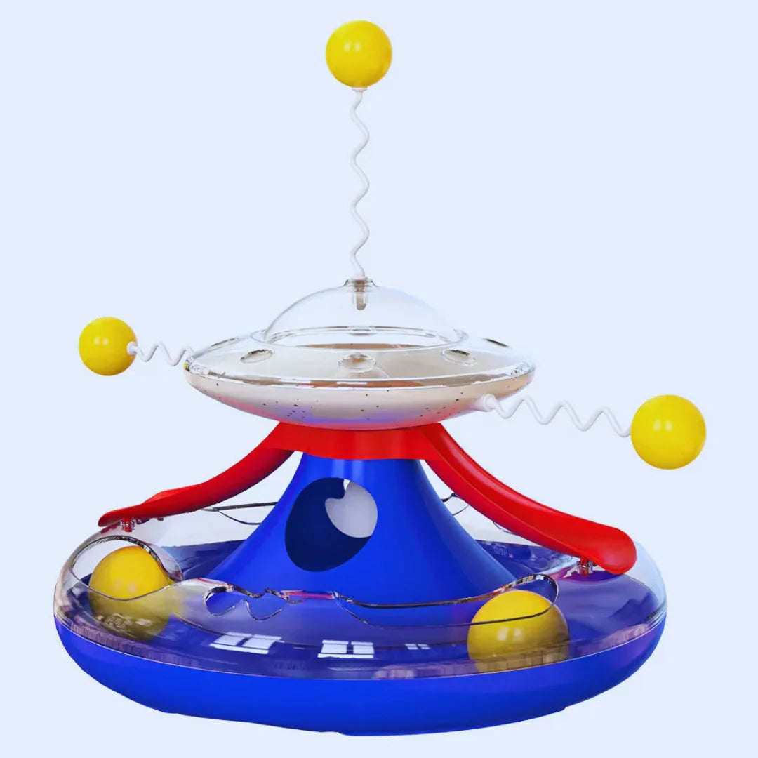 Interactive Cat Toy Feather Teaser with Ball
