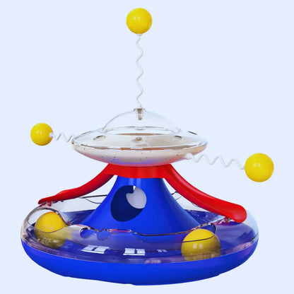 Interactive Cat Toy Feather Teaser with Ball