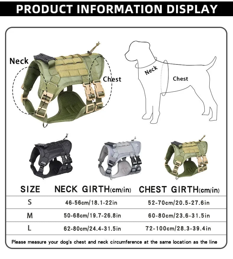 Large Breed Dog Vest With Handle Durable Outdoor