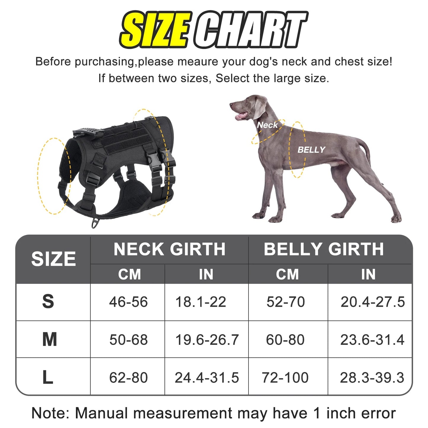 Large Breed Dog Vest With Handle Heavy Duty