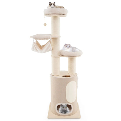 Cat Tower Plush Perches Hammock Large - Pupporia