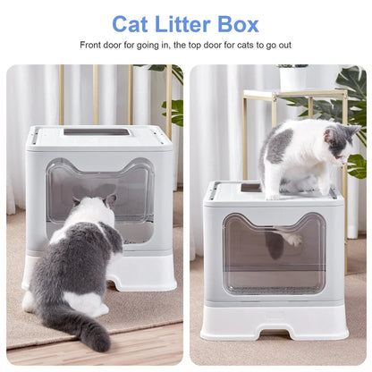 Hidden Cat Litter Box Odor Control Gray