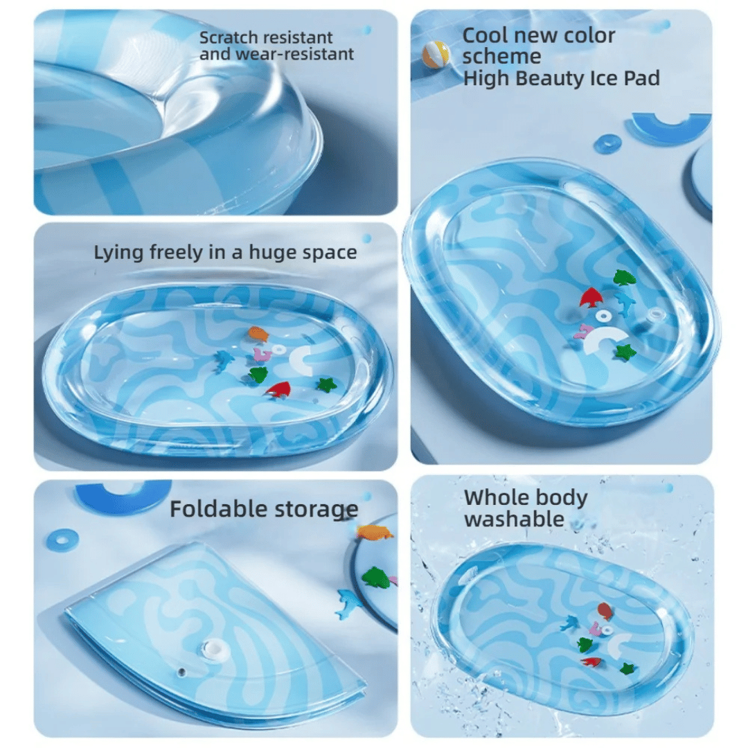Pet Cooling Bed Soft Bolsters Summer Relaxation