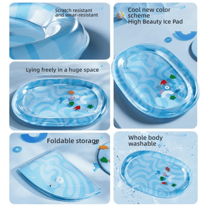 Pet Cooling Bed Soft Bolsters Summer Relaxation
