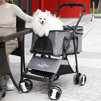 Pet Stroller Detachable Carrier Car Seat
