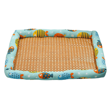 Wicker Pet Bed for Dogs and Cats Comfortable