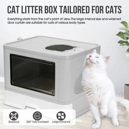 Hidden Cat Litter Box With Storage And Scoop Large