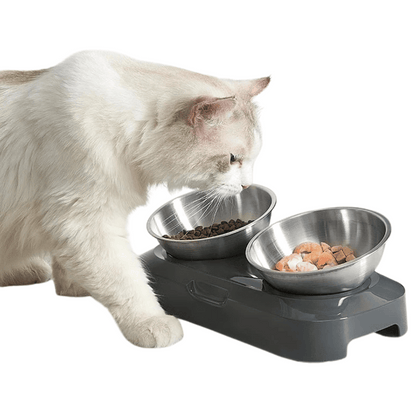 Adjustable Pet Feeder Stainless Steel Food Bowls