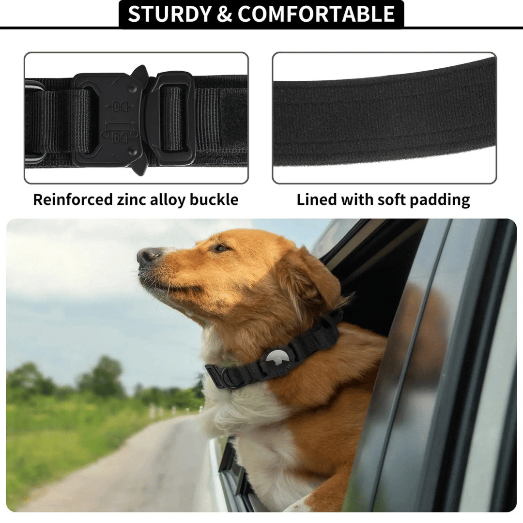 Pet AirTag Collar And Leash Set Durable Outdoor