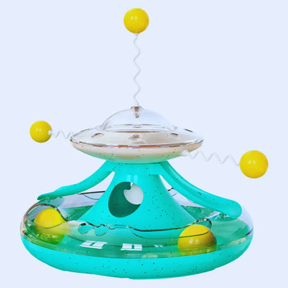Interactive Cat Toy Feather Teaser with Ball