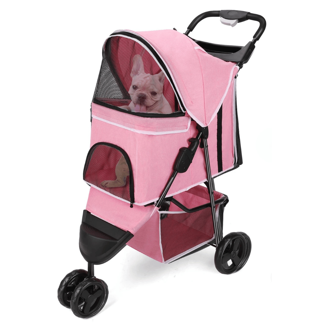 Pet Stroller Lightweight Large Storage Compartment