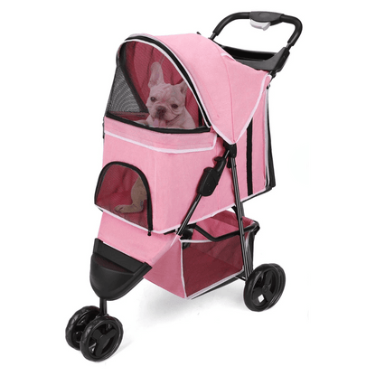 Pet Stroller Lightweight Large Storage Compartment