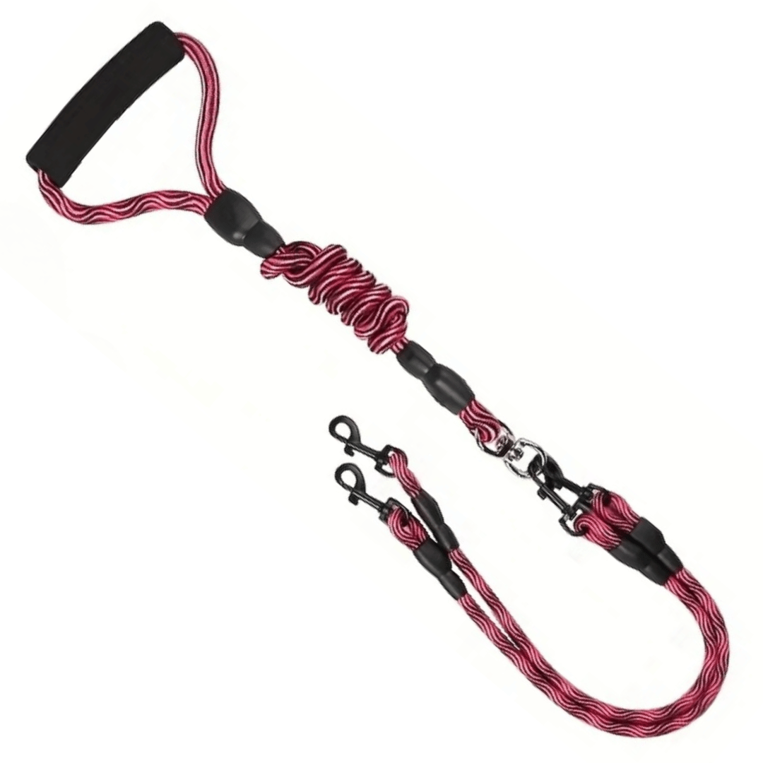 Dual Dog Leash Tangle Swivel Comfort Grip