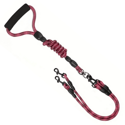 Dual Dog Leash Tangle Swivel Comfort Grip
