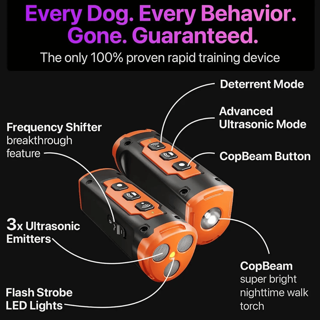 Portable Dog Trainer Ultrasonic Sound Flashing Light
