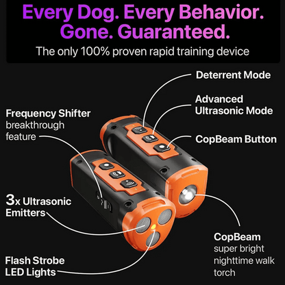 Portable Dog Trainer Ultrasonic Sound Flashing Light