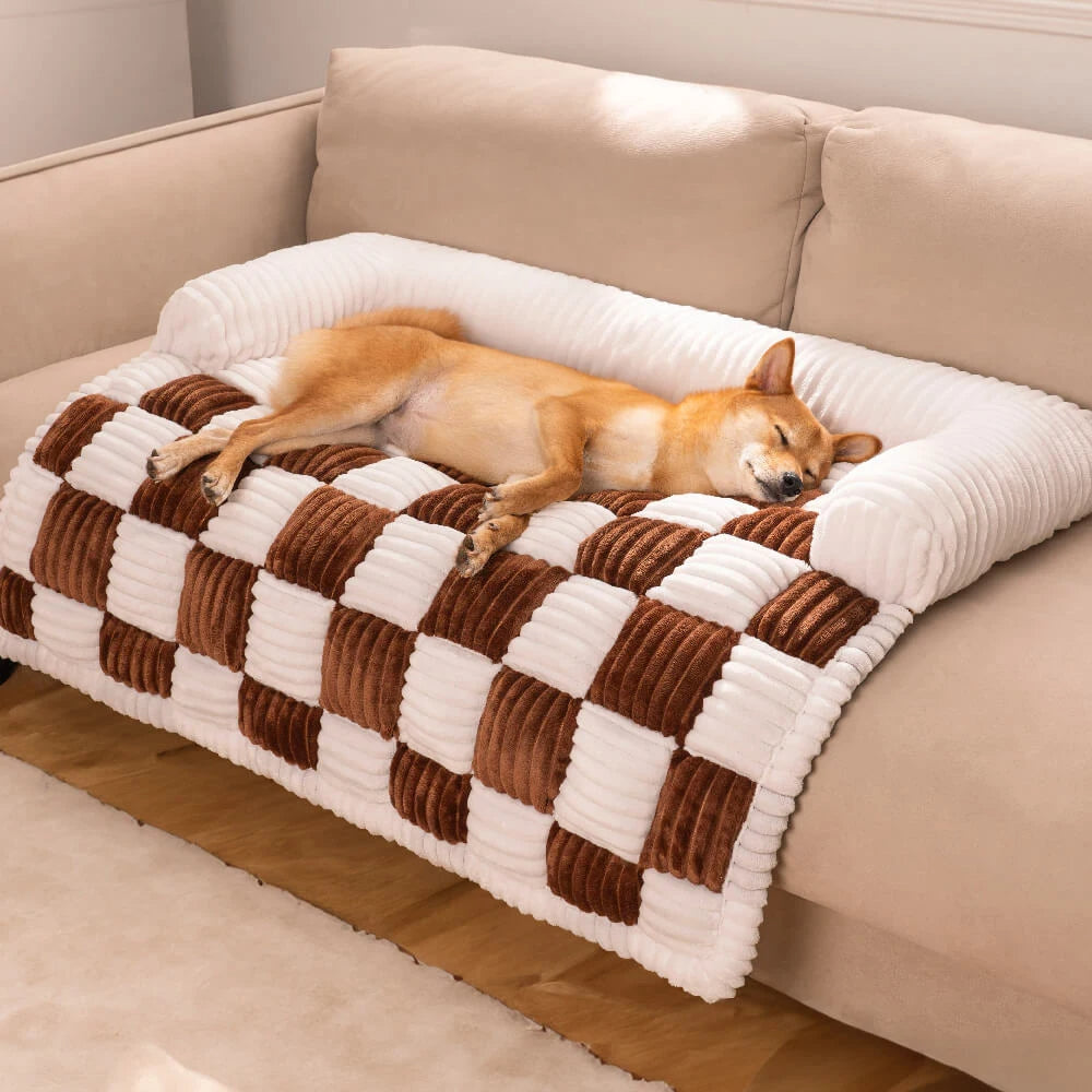 Pet Sofa Cover Soft Plush Small Pet Pillow Included