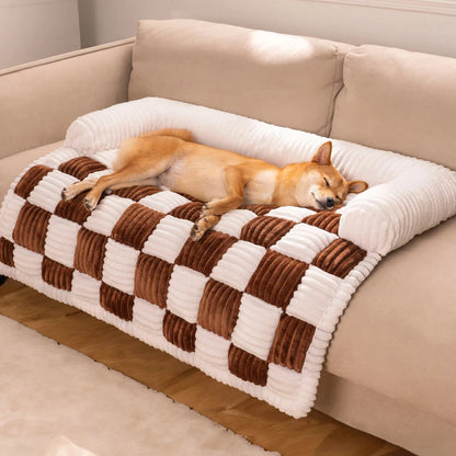 Pet Sofa Cover Soft Plush Small Pet Pillow Included