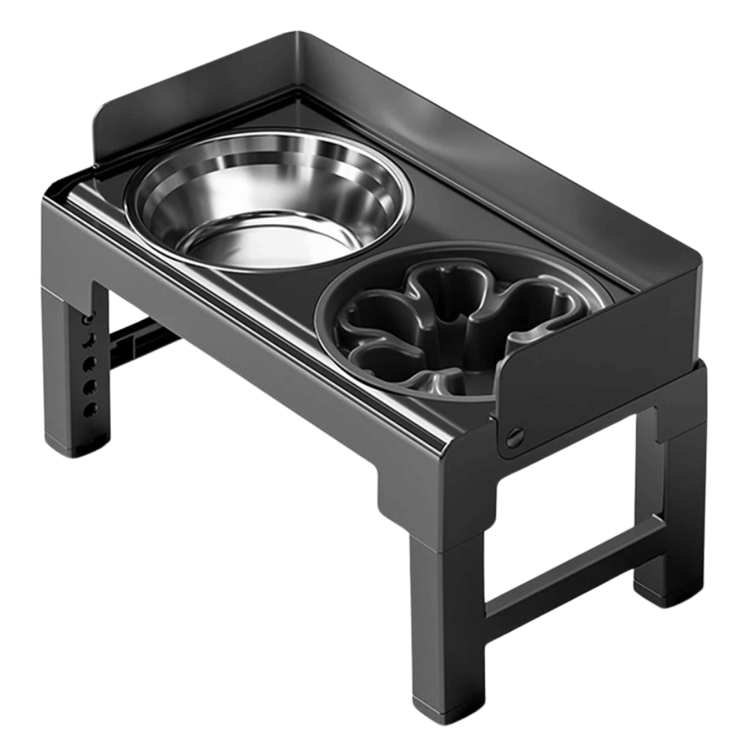 Stainless Steel Elevated Pet Feeder Slow Feed Bowl