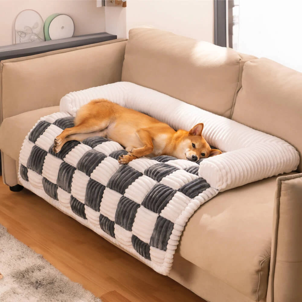 Pet Sofa Cover Soft Plush Small Pet Pillow Included