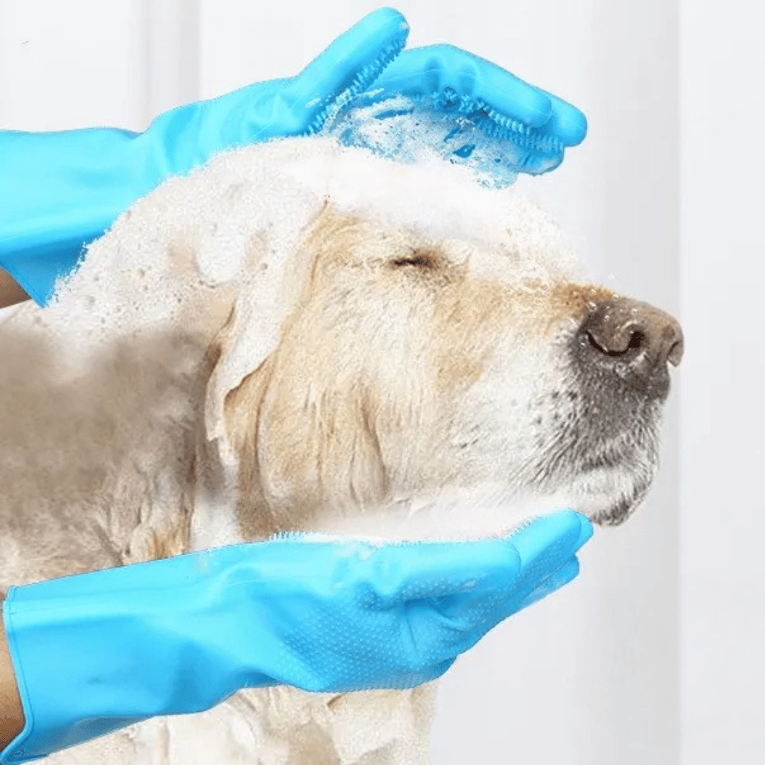Pet Grooming Gloves Waterproof Easy Bathing