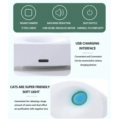 Pet Litter Box Odor Remover With USB Charger