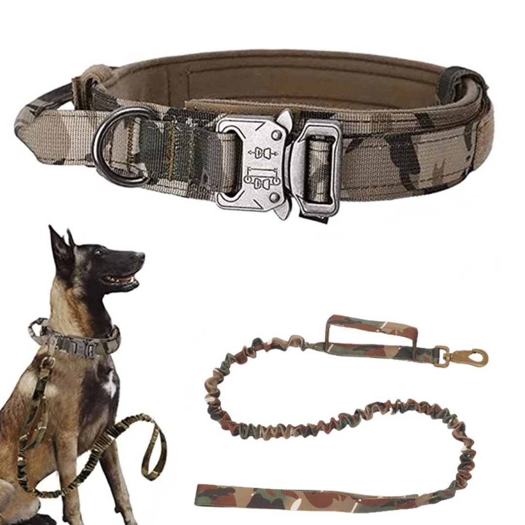 Tactical Dog Collar And Leash Set For Large Dogs - Pupporia