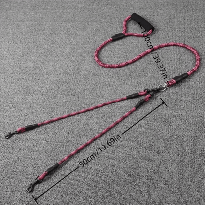Dual Dog Leash Tangle Swivel Comfort Grip