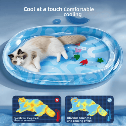 Pet Cooling Bed Soft Bolsters Summer Relaxation