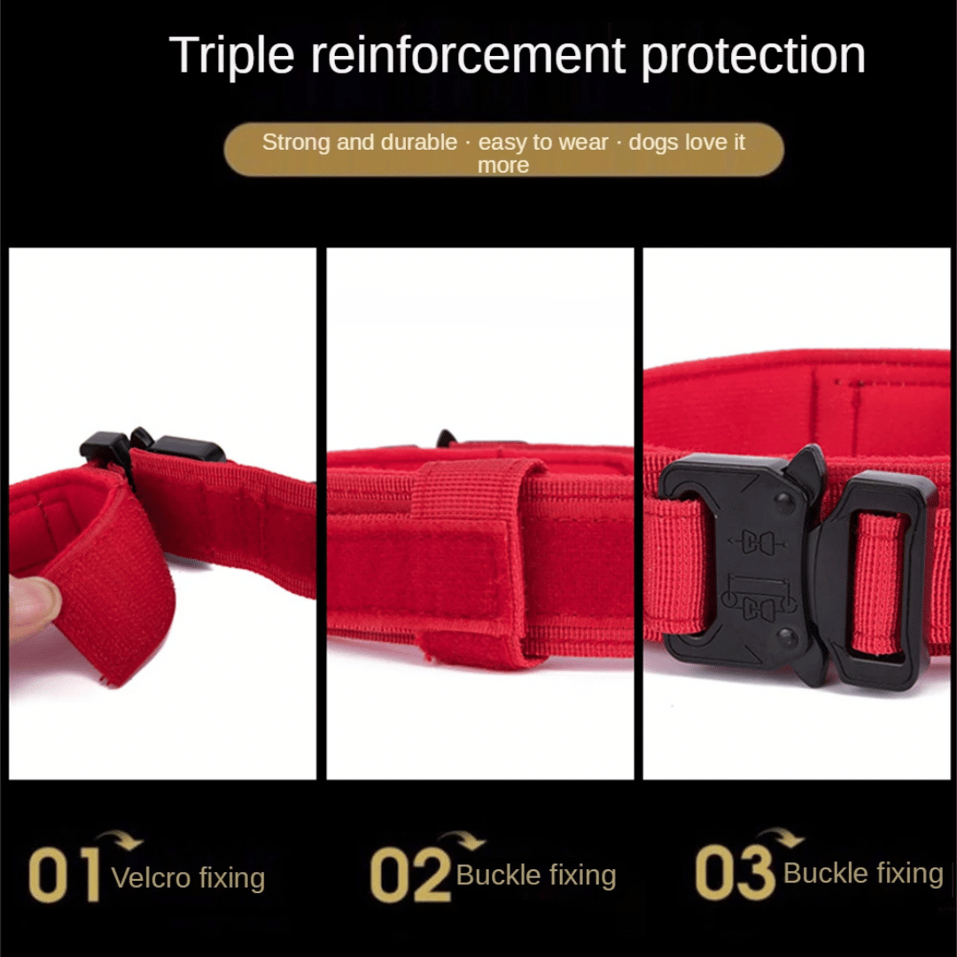 Tactical Dog Collar Durable Nylon Large Breed