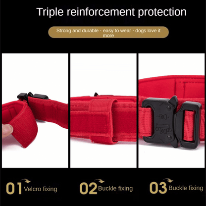 Tactical Dog Collar Durable Nylon Large Breed