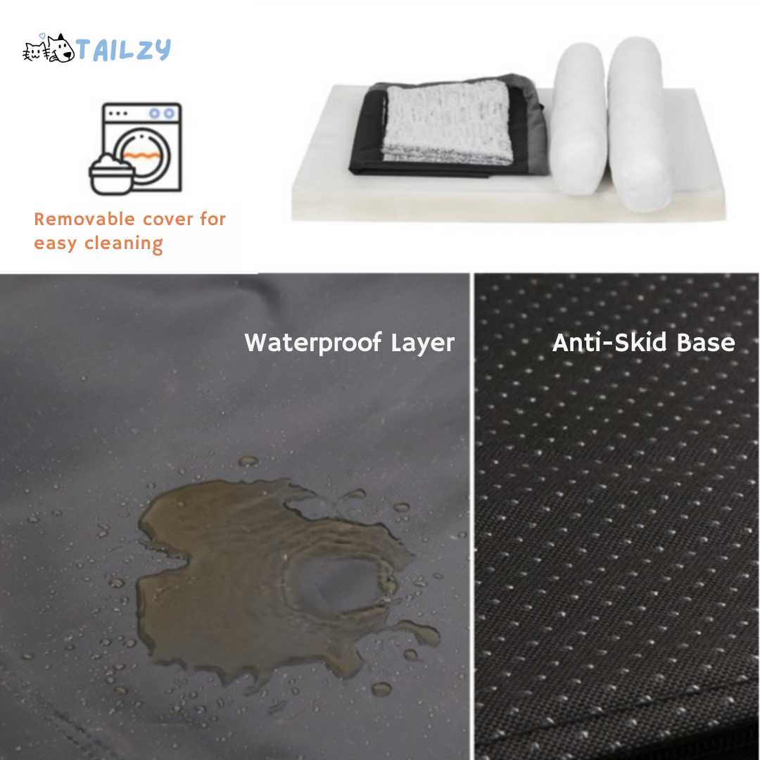 Orthopedic Dog Bed L-Shaped Soft Fleece Large